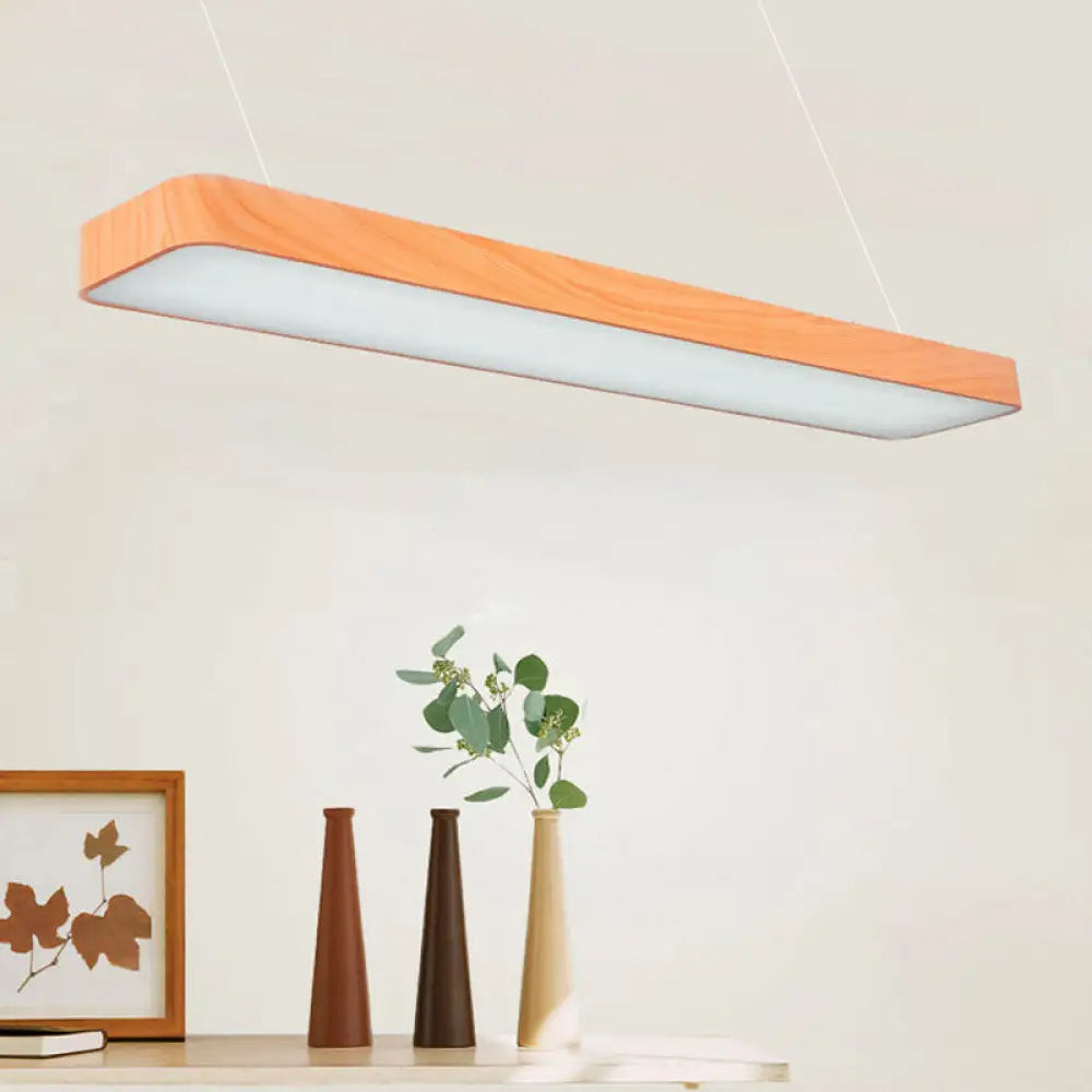 Julianna Minimalism Meets Warmth: Wooden Led Pendant Lamp Wood / 4’ B