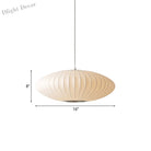 Juliette’s Saucer Hanging Ceiling Light - Modernist Fabric Pendant In White Lighting