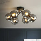 Kate Opulent Glow - 6 - Light Semi - Flush Mount Ceiling Light