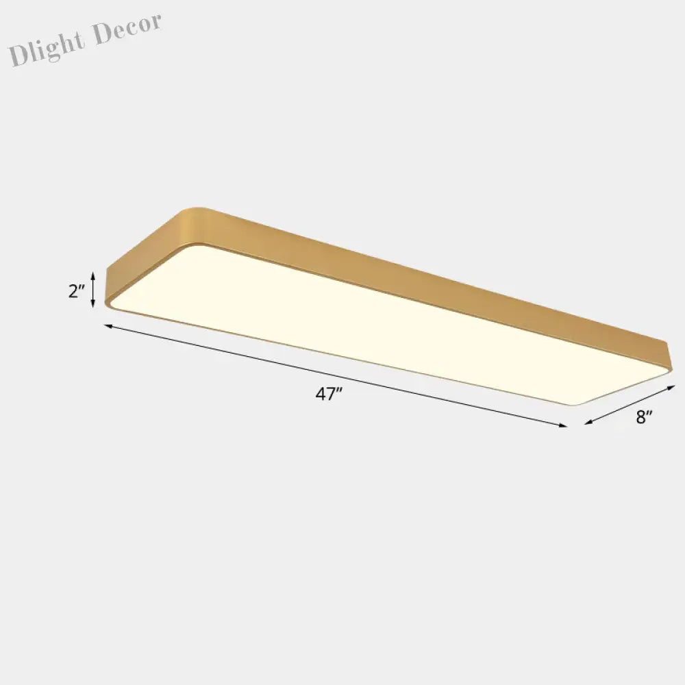 Kennedy Modern Led Flush Mount: Warm Wood And Minimalist Light For Your Office