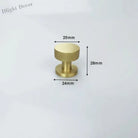 Knurled Brass Drawer Knobs – Textured Cabinet Handles and Furniture Pulls for Wardrobes 25x28mm knob