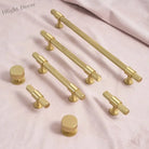 Knurled Brass Handles – Modern Kitchen Cabinet Pulls and Wardrobe Knobs (28mm-278mm) Handles