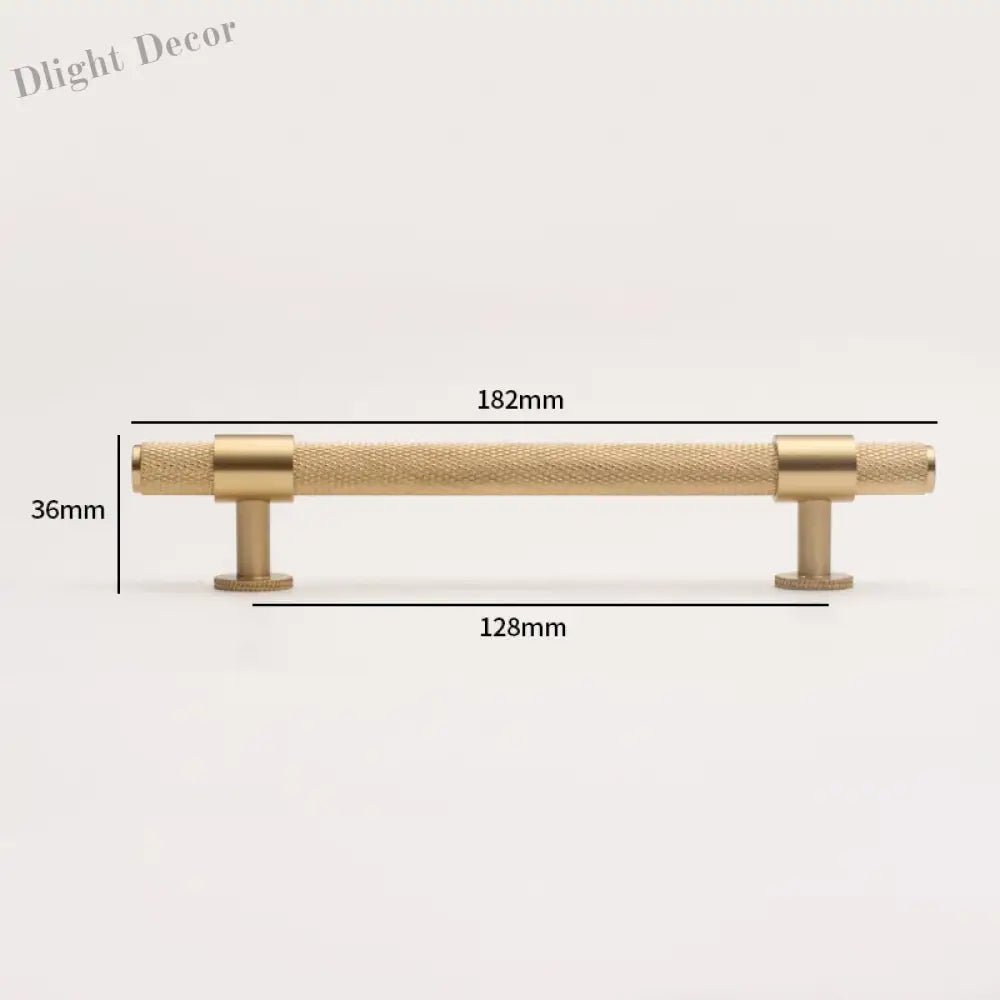 Knurled Brass Handles – Modern Kitchen Cabinet Pulls and Wardrobe Knobs (28mm-278mm) 9006-182 Handles