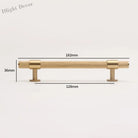 Knurled Brass Handles – Modern Kitchen Cabinet Pulls and Wardrobe Knobs (28mm-278mm) 9006-182 Handles