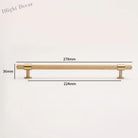 Knurled Brass Handles – Modern Kitchen Cabinet Pulls and Wardrobe Knobs (28mm-278mm) 9006-278 Handles
