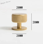 Knurled Brass Handles – Modern Kitchen Cabinet Pulls and Wardrobe Knobs (28mm-278mm) 9006-28 Handles