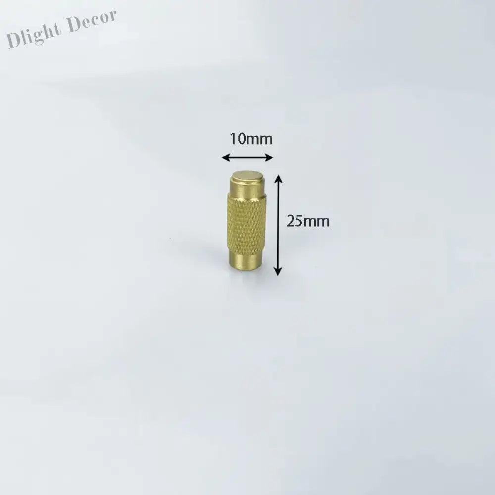 Knurled Brass Wardrobe Handles – Modern Kitchen Cabinet and Drawer Pull Bar Handles 10mm knob Handles