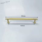 Knurled Brass Wardrobe Handles – Modern Kitchen Cabinet and Drawer Pull Bar Handles 185mm length Handles
