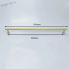 Knurled Brass Wardrobe Handles – Modern Kitchen Cabinet and Drawer Pull Bar Handles 345mm length Handles