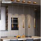 Lamp Led Chandelier - Modern Raindrop Crystal Pendant Light Fixtures In Gold For Kitchen Islands