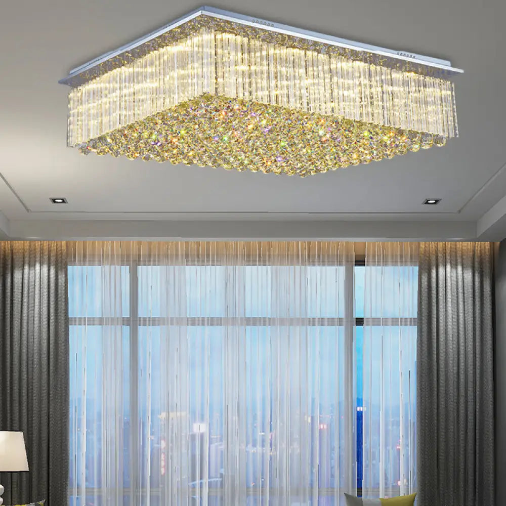 Lauren Radiant Crystal Chandelier: Light Up Your Bedroom In Style Clear / 31.5’