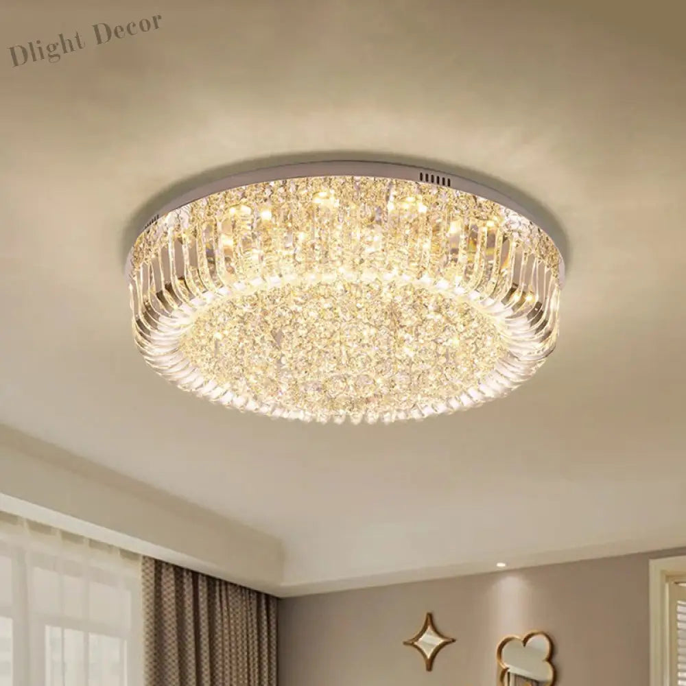 Layla Modern Gold Led Crystal Chandelier