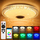 Led Ceiling Light With Smart App Control And Bluetooth Speaker - Modern Lighting For Your Living