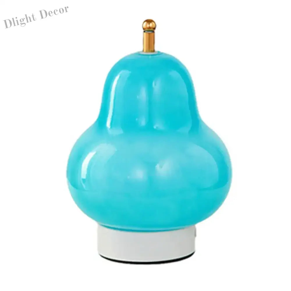 Led Cream Pear Table Lamp - Elegant Bedroom And Living Room Decor Light