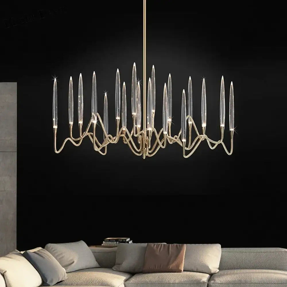 Led Crystal Chandelier - Luxury Illumination For Dining Bedroom And Living Spaces Chandelier