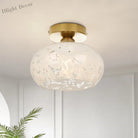 Led Glass Ceiling Lamp Bedroom Living Room Light Moire Pattern Lamps Ac 90 - 260V Indoor Lighting