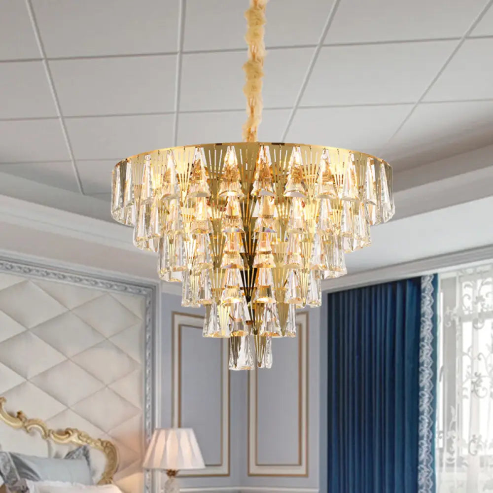 Leia Sparkling 8 - Light Crystal Chandelier - Elegant Ambiance For Your Dining Room Gold