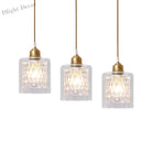 Leilani Modern Brass Pendant: Prismatic Glass Meets Chic Style