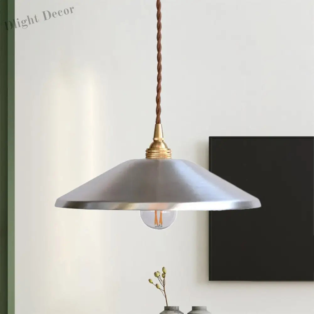 Liam’s Industrial Pendant - Silver Saucer Garage Light