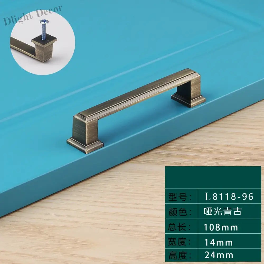 Light Luxury Bronze Cabinet Handles - Modern Drawer Pulls for Wardrobe and Kitchen Furniture Bronze 96mm Handles