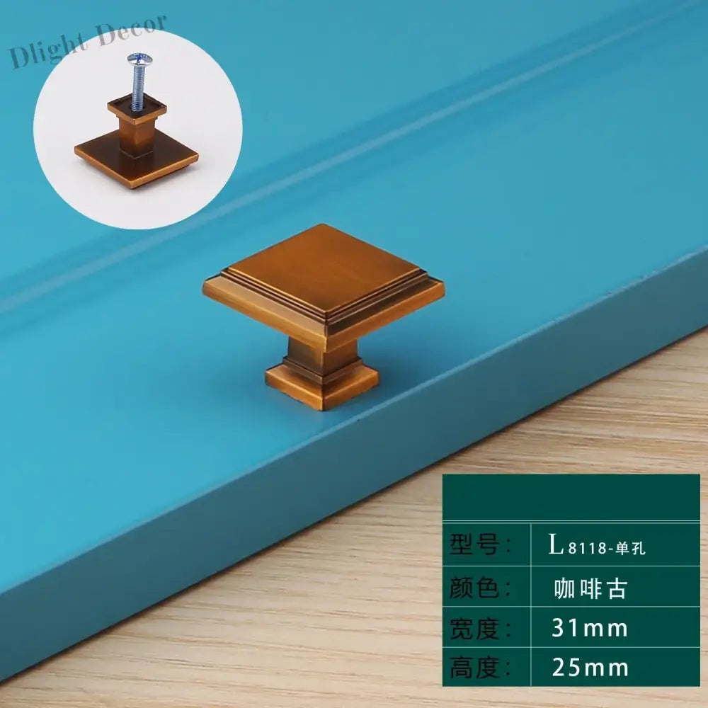 Light Luxury Bronze Cabinet Handles - Modern Drawer Pulls for Wardrobe and Kitchen Furniture Coffee bronze s Handles