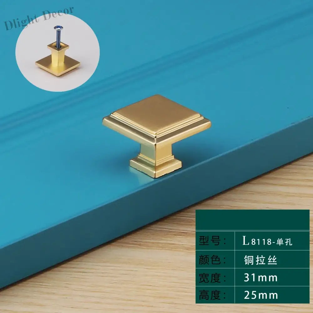Light Luxury Bronze Cabinet Handles - Modern Drawer Pulls for Wardrobe and Kitchen Furniture Gold drawing s Handles