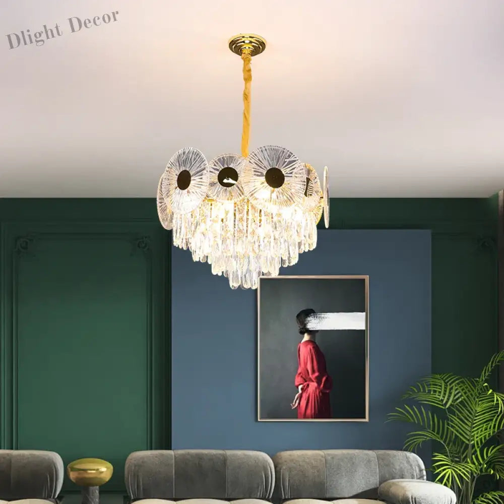 Light Luxury Crystal Chandelier - Post - Modern Elegance For Creative Living Dining And Bedrooms