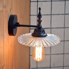 Light Up Your Space With Industrial Chic: The 1 - Light Black Sconce Clear/Green Glass Clear / Wide