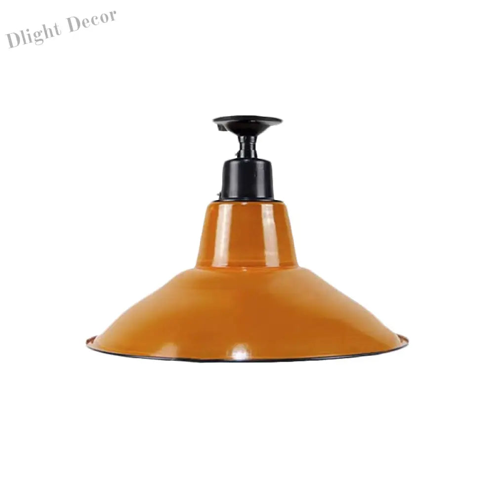 Lilah Orange Cone Flushmount: Vintage Flair For Your Balcony**