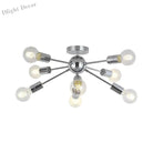 Lily’s Modern 8 - Head Metal Linear Semi Flush Mount Ceiling Lamp - Perfect For Restaurants Light