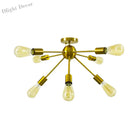 Lily’s Modern 8 - Head Metal Linear Semi Flush Mount Ceiling Lamp - Perfect For Restaurants Light