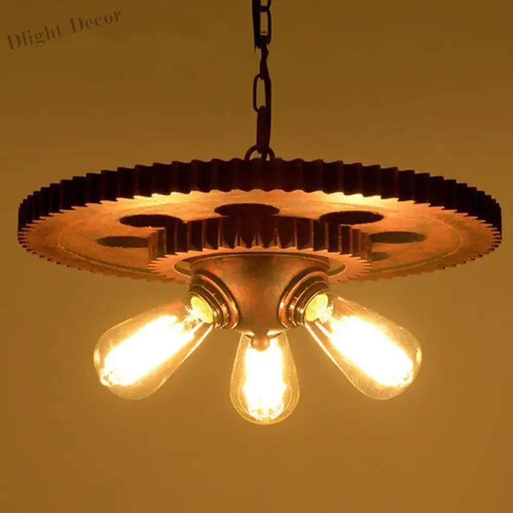 Loft Retro Industrial Iron Chandelier Pendant Lamp - Personality Fixture For Hotel Restaurant Bar
