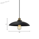 London - Modern Industrial Pendant Light With Black Saucer Shade