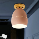 Londyn Modern Oval Semi - Flush Mount: Colorful Accent Lighting For Your Bedroom