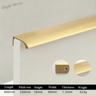 Long Hidden Brass Handle Invisible Solid Brass Pull for Kitchen Cabinet Gold Drawer Knobs Furniture Door Handles length
