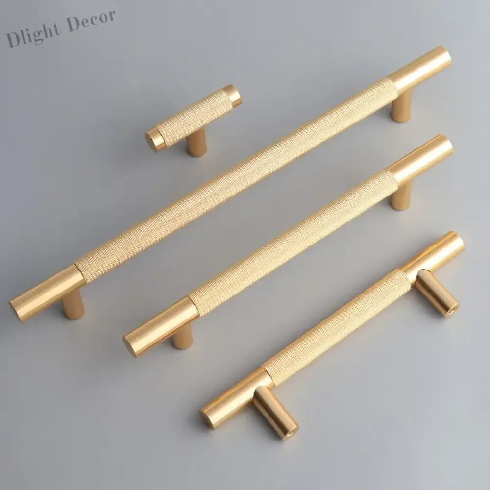 Long Knurled Aluminum Alloy Cabinet Handles – Kitchen Drawer Pulls and T-Bar Wardrobe Furniture Hardware Handles