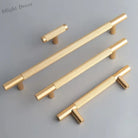 Long Knurled Aluminum Alloy Cabinet Handles – Kitchen Drawer Pulls and T-Bar Wardrobe Furniture Hardware Handles