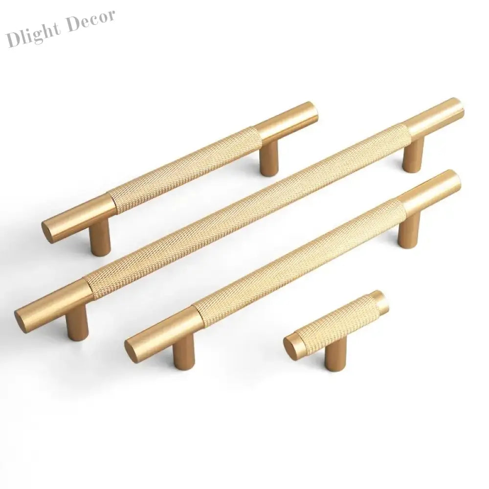 Long Knurled Aluminum Alloy Cabinet Handles – Kitchen Drawer Pulls and T-Bar Wardrobe Furniture Hardware Handles