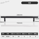 Long Knurled Aluminum Alloy Cabinet Handles – Kitchen Drawer Pulls and T-Bar Wardrobe Furniture Hardware Black Knurled