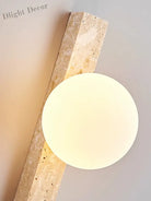 Long Wall Lamp With Led - Retro Stone Design For Bedroom Living Room And Staircase Atmosphere