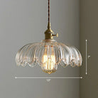 Lucille Scalloped Pendant - Industrial Elegance For Any Space Clear