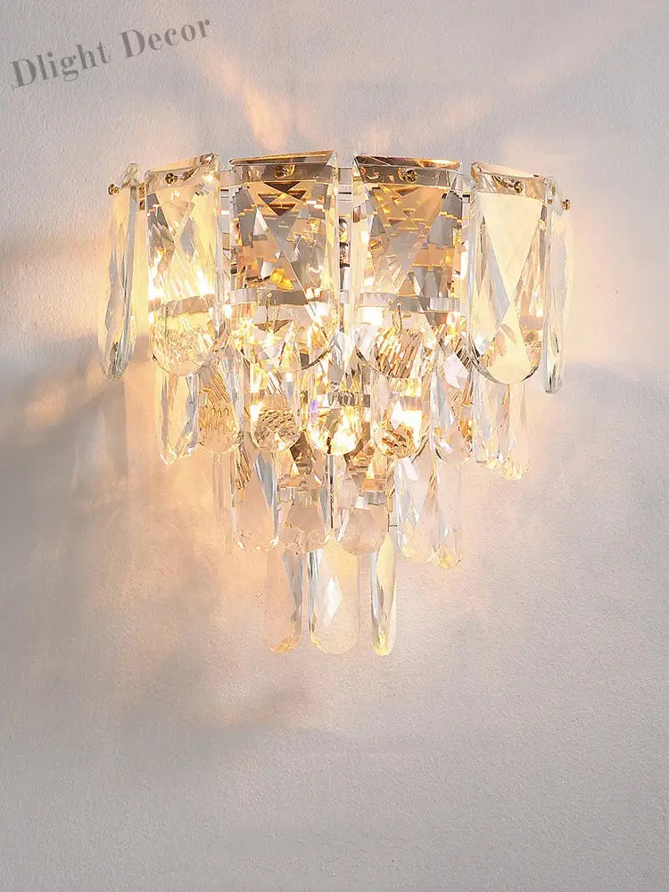 Luisa’s Light Luxury Crystal Wall Lamp - Elevate Your Living Spaces With Modern Elegance Wall Lamp