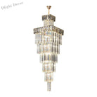 Luxurious Crystal Clear Pendant Light - Artistic Chandelier For Elegant Living Rooms And Staircases