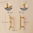 Luxury Brass Flower and Leaf Cabinet Handles – Chinese-Style Decorative Pulls for Wardrobes and Drawers 11 / 1 piece