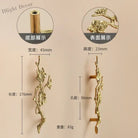 Luxury Brass Flower and Leaf Cabinet Handles – Chinese-Style Decorative Pulls for Wardrobes and Drawers 13-to right / 1