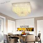 Luxury Chrome Led Ceiling Lights - Modern Elegance For Living Rooms With Crystal Accents Ceiling