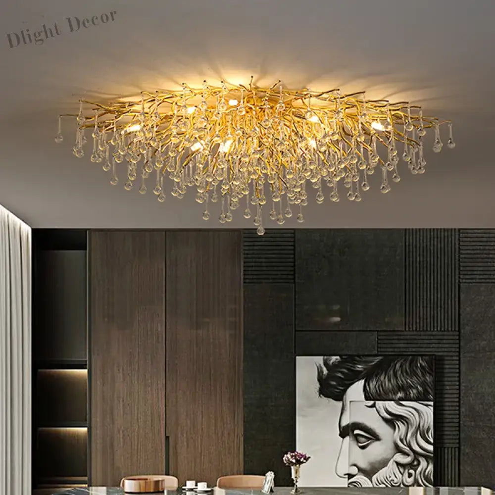 Luxury Crystal Chandelier - Modern Led Ceiling Lighting For Restaurants Villas Staircases Halls