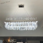 Luxury Crystal Hanging Chandelier For Dining Room And Kitchen Island – Choose Chrome Or Gold