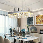 Luxury Crystal Hanging Chandelier For Dining Room And Kitchen Island – Choose Chrome Or Gold