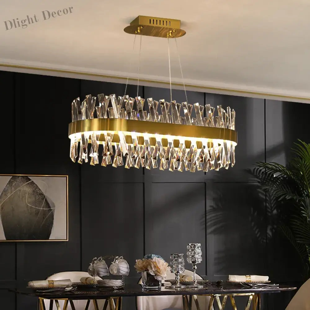 Luxury Crystal Led Chandelier - High - Quality K9 Ceiling Lighting Fixture For Elegant Living Rooms